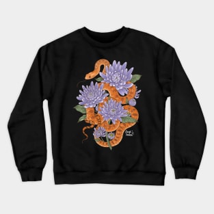 Bull Snake with Chrysanthemum Crewneck Sweatshirt